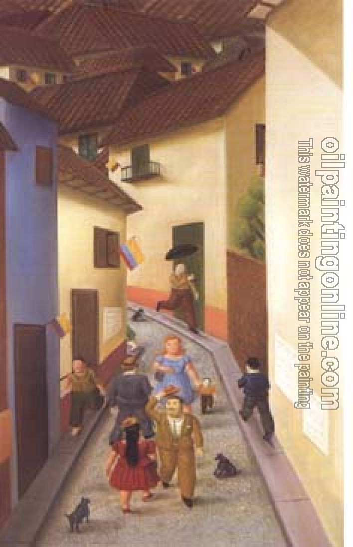 Botero, Fernando - Abstract oil painting.